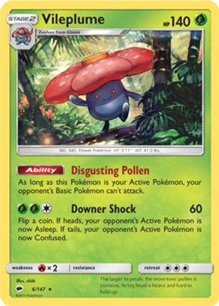 Vileplume - 6/147 (Prerelease Kit Exclusive)/147 Deck Exclusives - Rare
