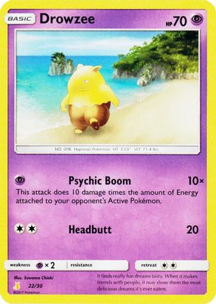 Drowzee SM Trainer Kit Lycanroc & Alolan Raichu - Common