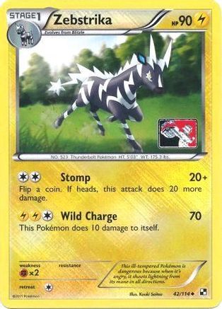 Zebstrika 042/114 - Reverse Holofoil League & Championship Cards - Promo