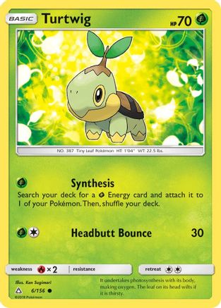 Turtwig (6) 006 SM Ultra Prism - Common