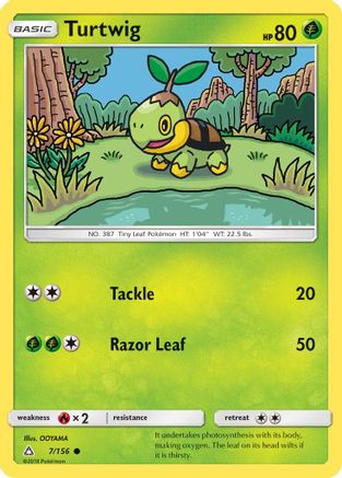 Turtwig (7) 007 - Reverse Holofoil SM Ultra Prism - Common