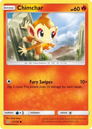 Chimchar (21) 021 - Reverse Holofoil SM Ultra Prism - Common