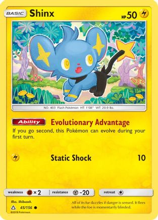 Shinx (45) 045 - Reverse Holofoil SM Ultra Prism - Common