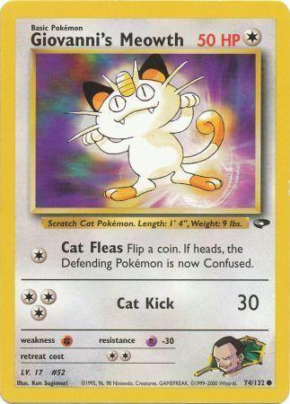 Giovanni's Meowth (74) 074 - Unlimited Gym Challenge - Common