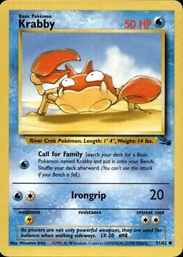Krabby 051 - Unlimited Fossil - Common