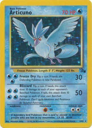 Articuno (2) 002 - Unlimited Holofoil Fossil - Holo Rare