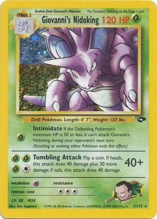 Giovanni's Nidoking 007 - Unlimited Holofoil Gym Challenge - Holo Rare