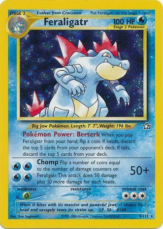 Feraligatr (4) 004/111 - Unlimited Holofoil Neo Genesis - Holo Rare