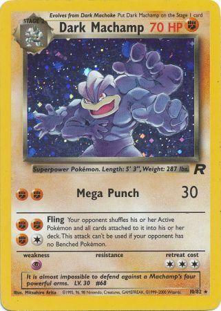 Dark Machamp (10) 010 - Unlimited Holofoil Team Rocket - Holo Rare