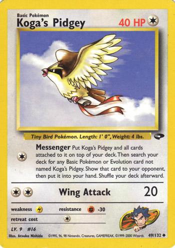 Koga's Pidgey (49) 049 - Unlimited Gym Challenge - Uncommon