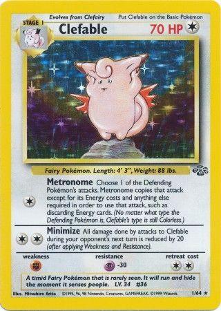 Clefable (1) 001 - Unlimited Holofoil Jungle - Holo Rare