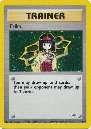 Erika (16) 016 - Unlimited Holofoil Gym Heroes - Holo Rare