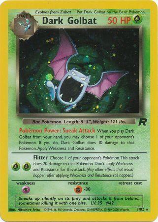 Dark Golbat (7) 007 - Unlimited Holofoil Team Rocket - Holo Rare