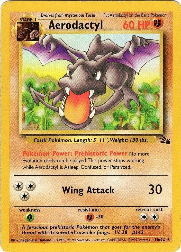 Aerodactyl (16) 016 - Unlimited Fossil - Rare