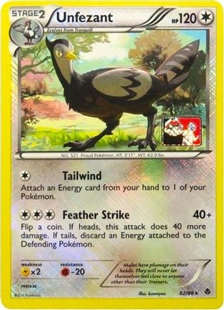 Unfezant 082/98 - Reverse Holofoil League & Championship Cards - Promo