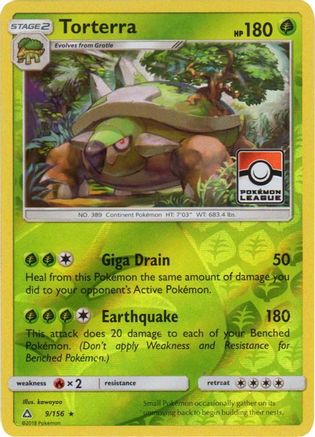 Torterra 009/156 - Reverse Holofoil League & Championship Cards - Promo