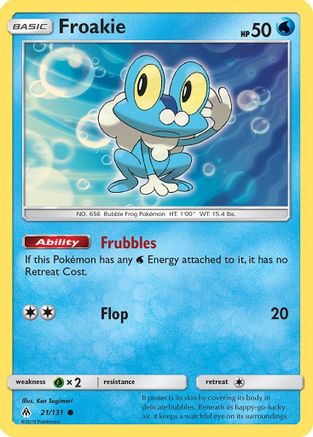 Froakie (21) 021 - Reverse Holofoil SM Forbidden Light - Common