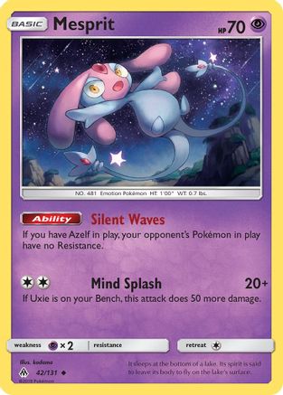 Mesprit 042 - Reverse Holofoil SM Forbidden Light - Uncommon
