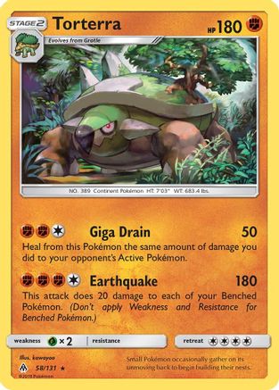 Torterra 058/131 SM Forbidden Light - Rare