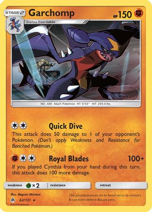 Garchomp 062 - Holofoil SM Forbidden Light - Holo Rare
