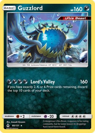 Guzzlord 080/131 - Holofoil SM Forbidden Light - Holo Rare