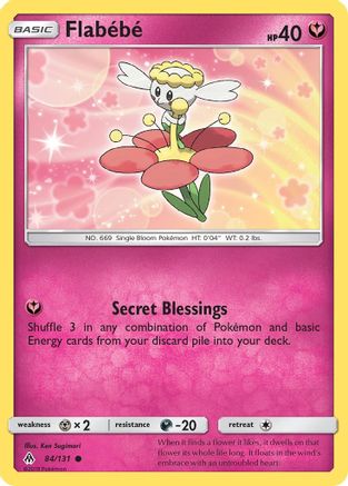 Flabebe (84) 084 - Reverse Holofoil SM Forbidden Light - Common
