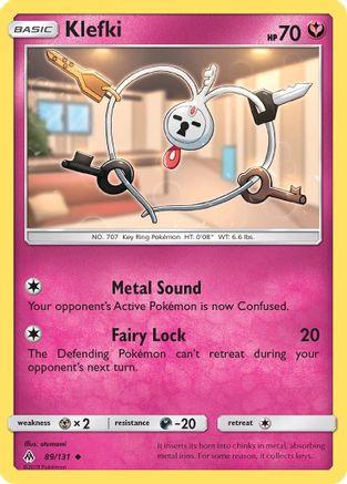 Klefki 089 - Reverse Holofoil SM Forbidden Light - Uncommon
