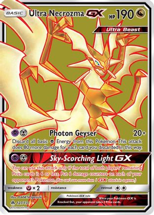 Ultra Necrozma GX (Full Art) 127 - Holofoil SM Forbidden Light - Ultra Rare