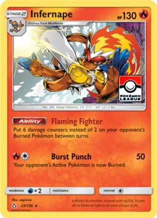 Infernape 023/156 - Reverse Holofoil League & Championship Cards - Promo