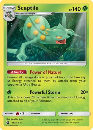 Sceptile 010 - Reverse Holofoil SM Celestial Storm - Rare