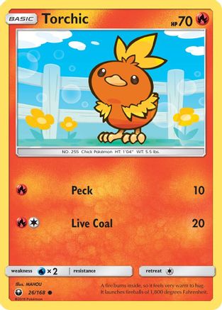 Torchic (26) 026 - Reverse Holofoil SM Celestial Storm - Common
