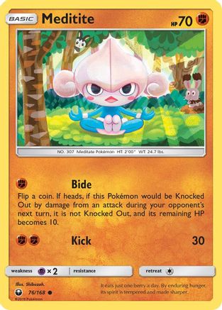Meditite 076 - Reverse Holofoil SM Celestial Storm - Common