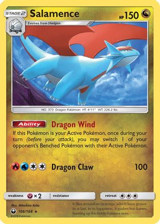 Salamence 106 - Reverse Holofoil SM Celestial Storm - Holo Rare
