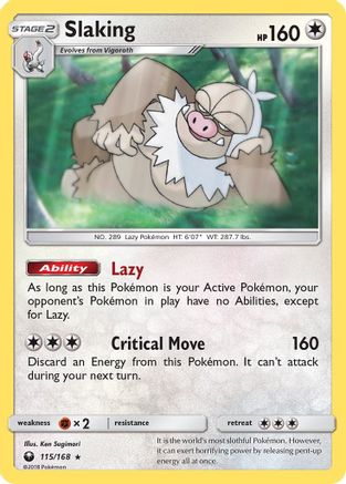 Slaking - Holofoil SM Celestial Storm - Holo Rare