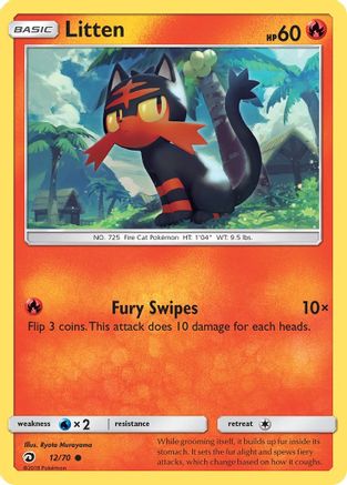 Litten 012 Dragon Majesty - Common