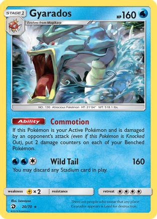 Gyarados 020 - Holofoil Dragon Majesty - Holo Rare