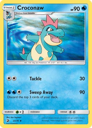 Croconaw 023 - Reverse Holofoil Dragon Majesty - Uncommon