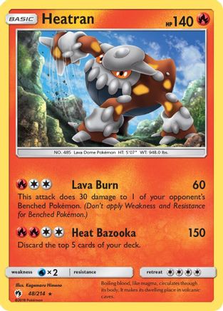 Heatran - Holofoil SM Lost Thunder - Holo Rare