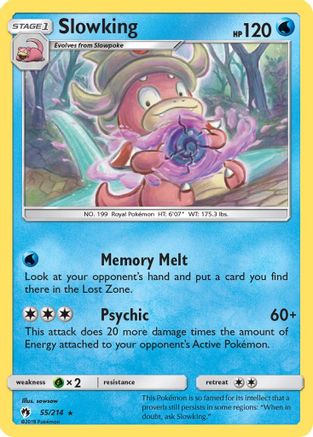 Slowking 055 - Reverse Holofoil SM Lost Thunder - Rare