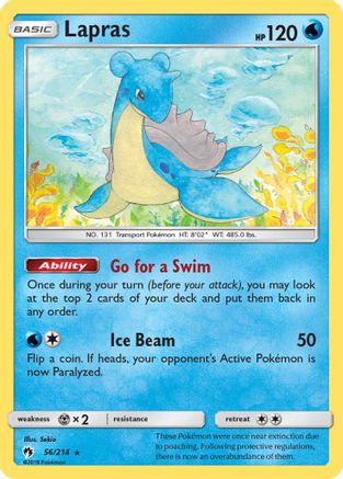 Lapras 056/214 - Reverse Holofoil SM Lost Thunder - Rare