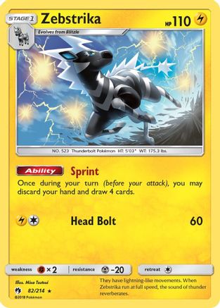 Zebstrika 082 SM Lost Thunder - Rare