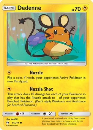 Dedenne (84) 084 - Reverse Holofoil SM Lost Thunder - Common