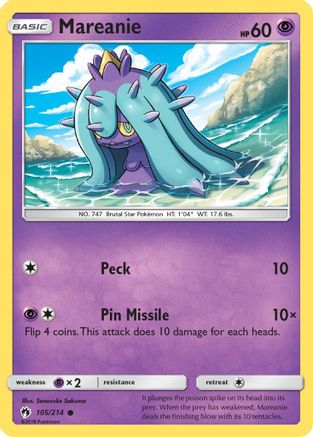 Mareanie (105) SM Lost Thunder - Common