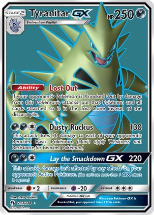 Tyranitar GX (Full Art) 203 - Holofoil SM Lost Thunder - Ultra Rare