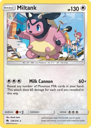Miltank 158 - Reverse Holofoil SM Lost Thunder - Rare