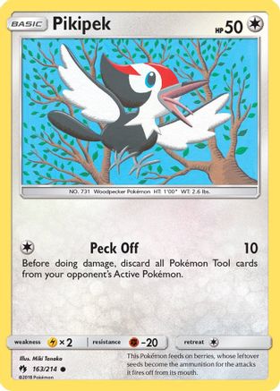 Pikipek (163) - Reverse Holofoil SM Lost Thunder - Common