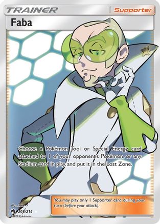 Faba (Full Art) 208 - Holofoil SM Lost Thunder - Ultra Rare