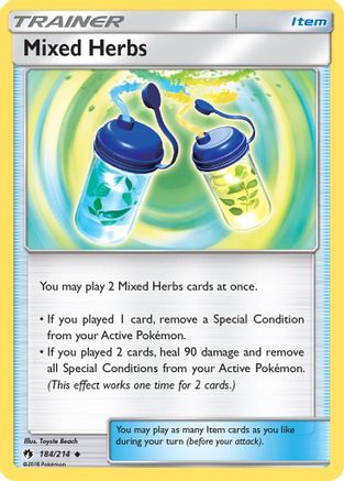 Mixed Herbs 184 - Reverse Holofoil SM Lost Thunder - Uncommon
