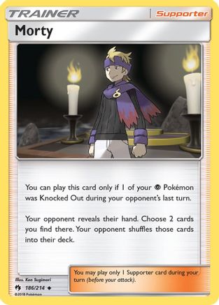 Morty 186 SM Lost Thunder - Uncommon