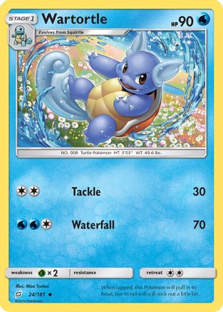 Wartortle 024 - Reverse Holofoil SM Team Up - Uncommon